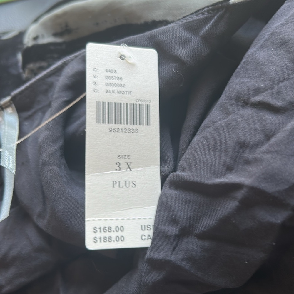 Anthropologie Cowl Neck Slip Dress Midi Black Velvet Burnout Lace Sz 3X NEW - Picture 13 of 14